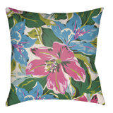 Lolita Zinnia Floral Reversible Throw Pillow