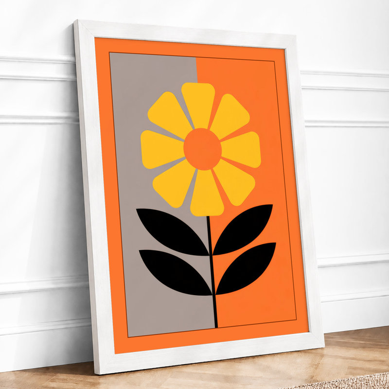Bloom Geometric - Framed Print, A4 - 29.7 x 21.0 cm, White