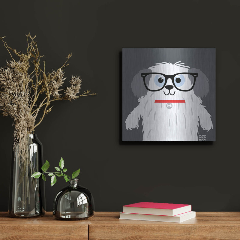 " Bow Wow Sheepdog " by Todd Art, 12" H x 12" W