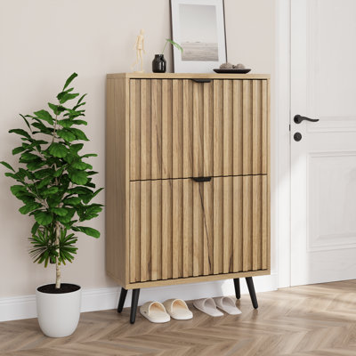 Rangement à chaussures avec tablettes réglables pour organisateur de chaussures mince autoportant 16 à 20 paires