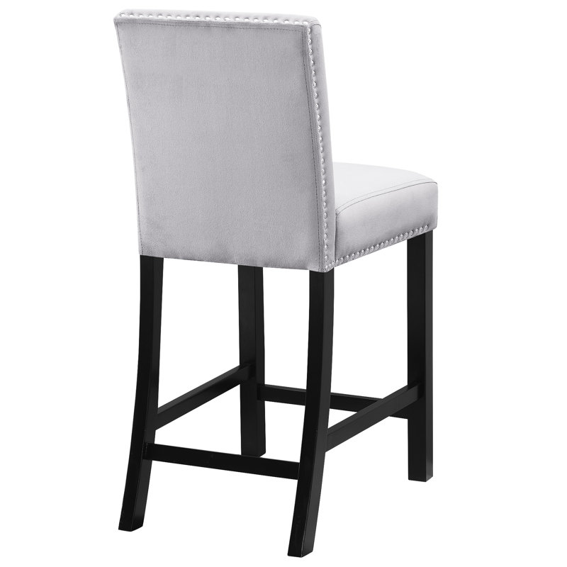 De 4 tabourets de salle à manger gris - confortables et chaises avec coussins en mousse haute, faciles à entretenir, emballés en toute sécurité (4) rembourrage, entretien, emballés pour le transport