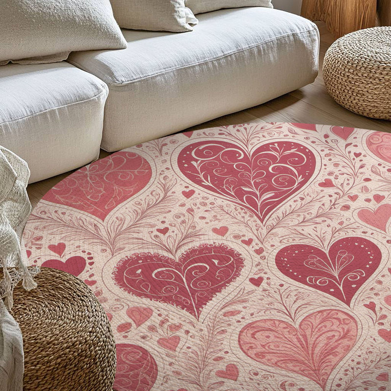 Tapis tressé Blush, Rond 5 pi