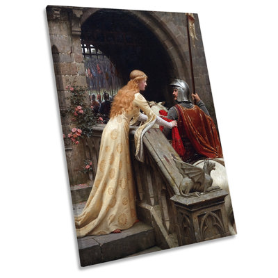 X7641 God Speed Picture by Edmund Leighton - Wrapped Canvas Painting