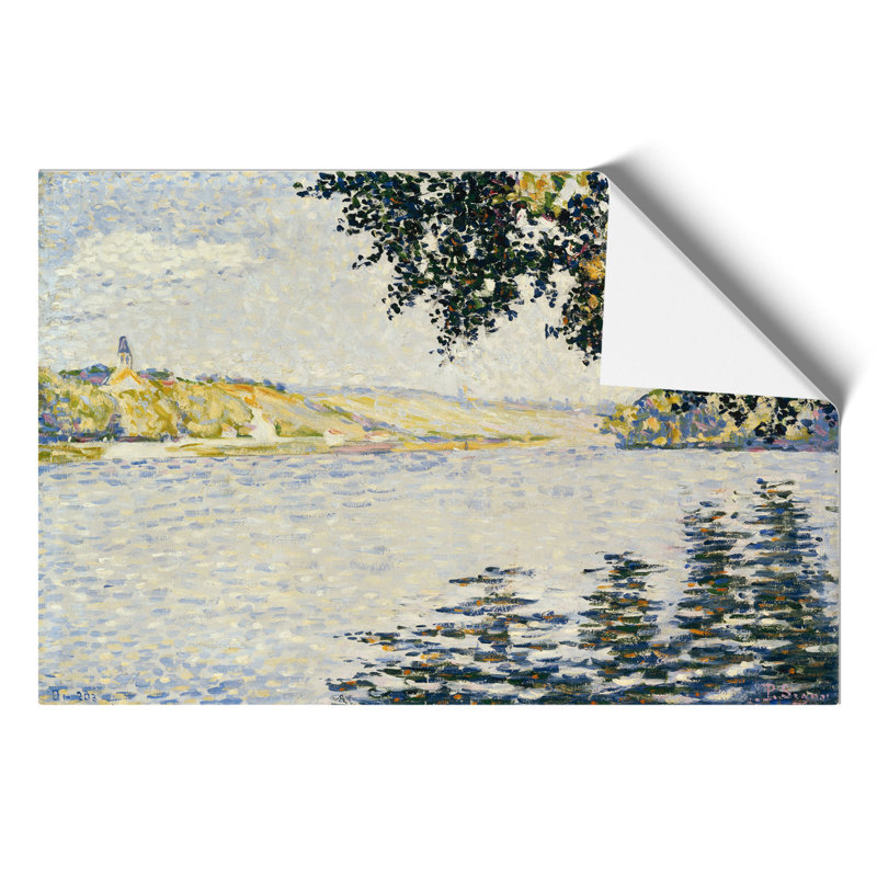 View Of The Seine At Herblay by Paul Signac - No Frame Painting, 21cm H x 30cm W x 0.1cm D