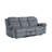 Zubaida Two Tone Grey Velvet Recliner Sofa w/USB Port & Drop Down Table