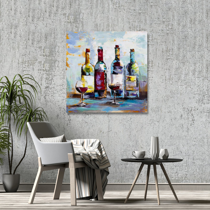 Dégustation de vin - Art contemporain sur toile pour la décoration intérieure