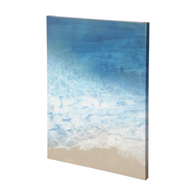 Ebb & Flow I by Victoria Borges a Hand Embelished Textured Canvas