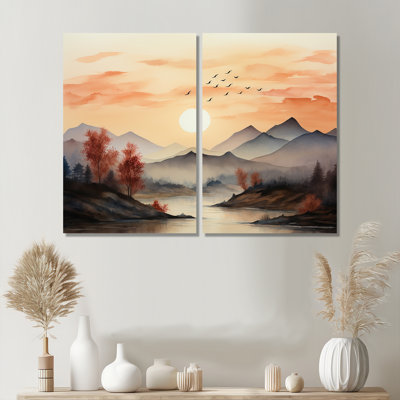 Africa Serengeti Sunset II - Africa Oversized Art Prints On Canvas