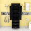 Armoire de salle de bain haute en bois avec tablette réglable, tiroirs de rangement et conception anti-basculement-1991385529