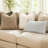 Corduroy Soft Throw Pillow Covers. Striped Textured Square Pillowcases Neutral Home Decor for Couch Sofa Bed Living Room (Pack of 2）-135726023-135726025