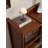 Medieval-Style Red Oak Sliding Corner Glass Door Bookcase