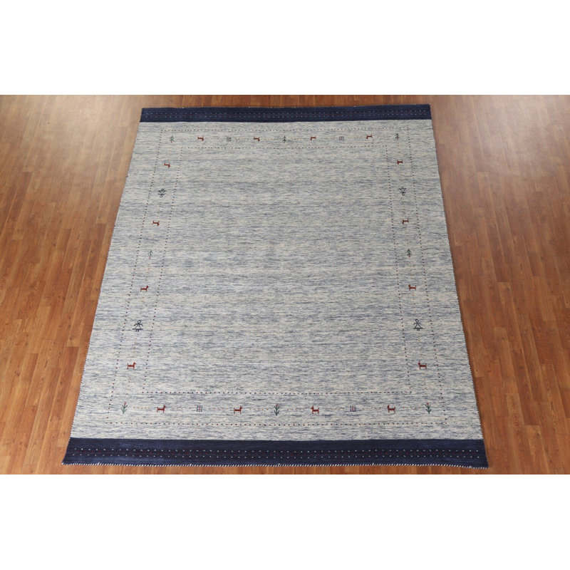 Tapis oriental tribal en laine de style Gabbeh 8 x 10