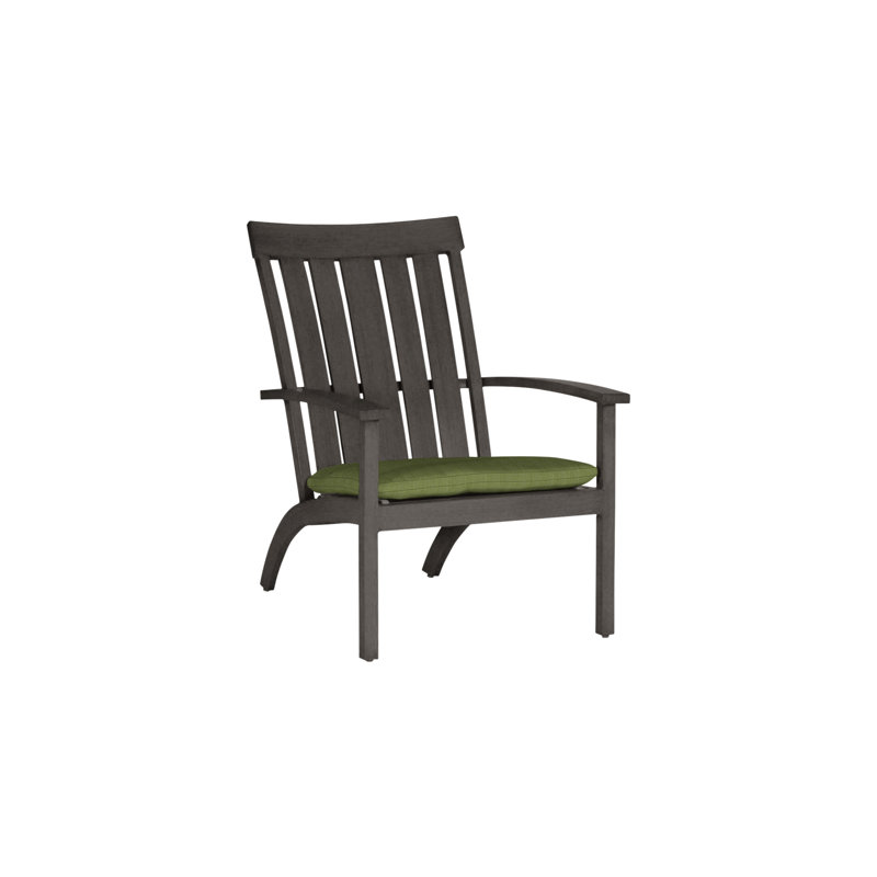 Club Aluminum Adirondack Chair, Welt, Intermix Indigo, Oak