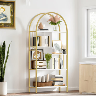 Bridjette 67.7" H x 31.5" W Iron Etagere Bookcase by Mercer41