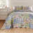 Greenland Home Fashions Emma Gray Floral Patchwork 3-Piece King Size Bedspread Set 120"x118" Cotton Blend with 2 King Shams-533919793