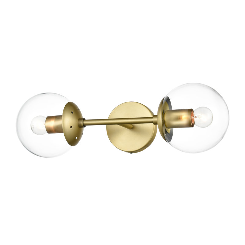 Cournoyer Wallchiere, Brushed Brass, Clear