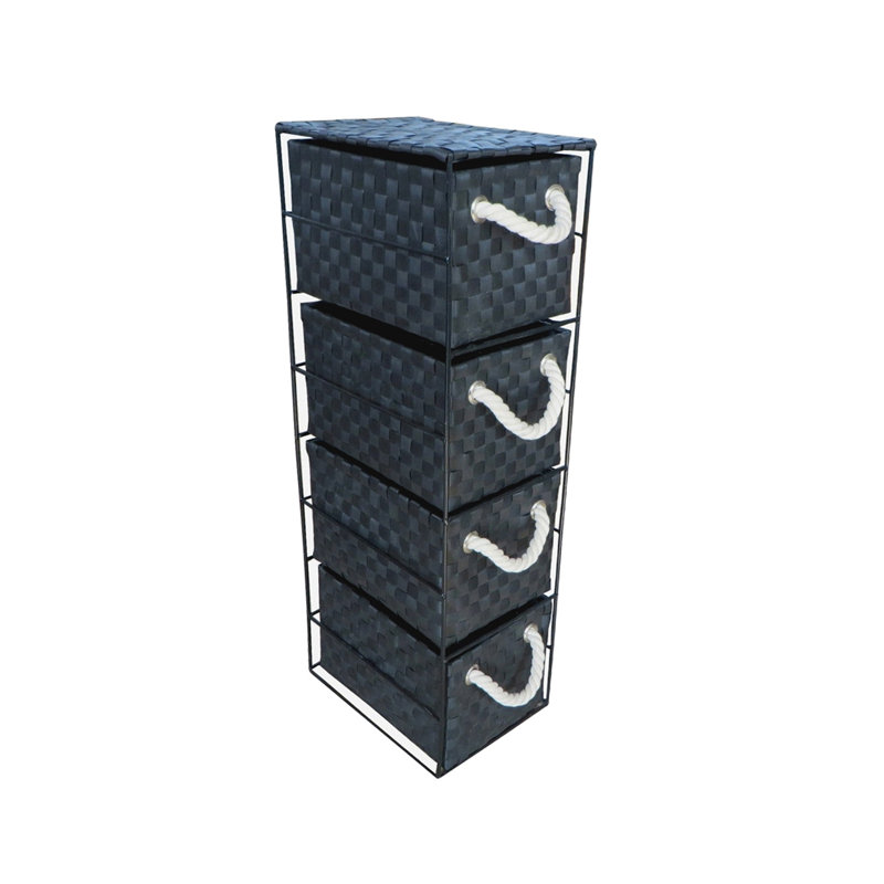 65cm H x 18cm W Utility Cart, Black