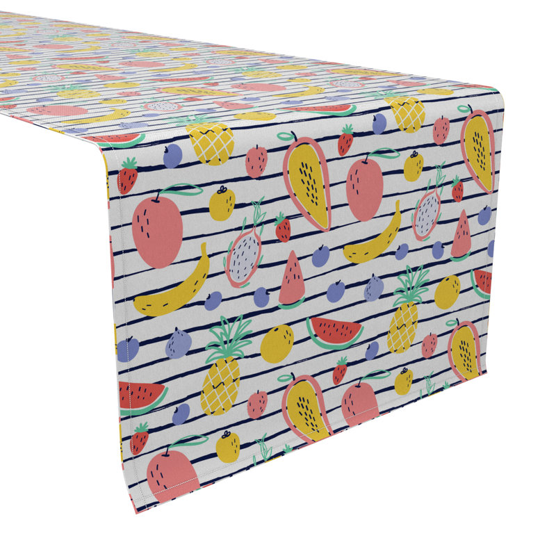 Rectangular Cotton Twill Table Runner, 108" L x 16" W