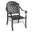 Ensemble de salle à manger 7 pièces en fonte d'aluminium toutes saisons comprenant 2 chaises pivotantes, 4 chaises et une table rectangulaire avec cadre noir