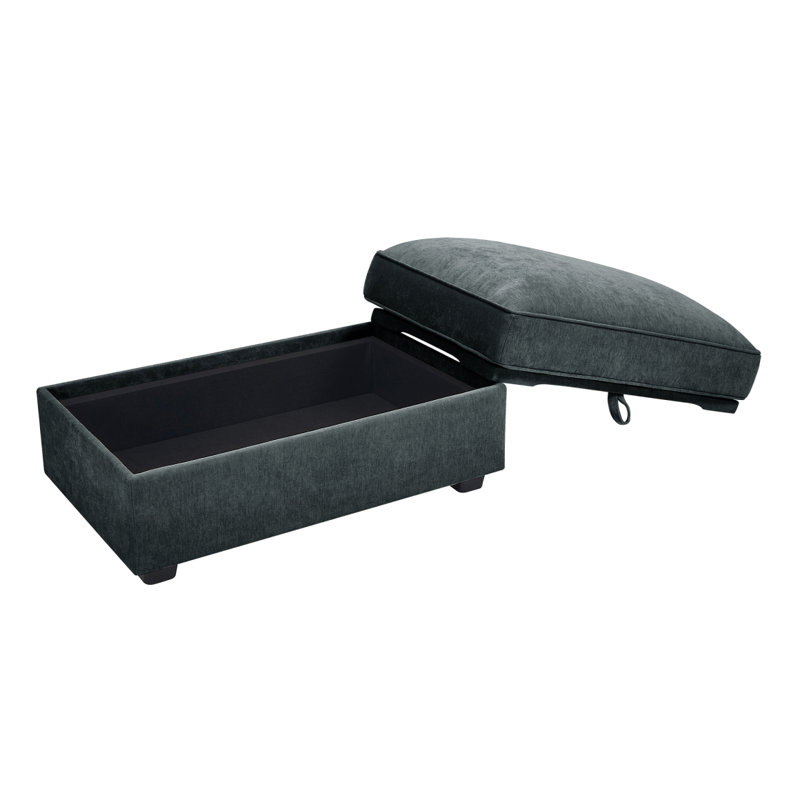 Repose-pieds gris chenille, Gris