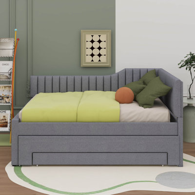 Softly-Padded Daybed Featuring A Roll-Out Trundle And  Roomy Drawers