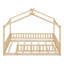 Structure de lit double en bois pleine grandeur avec clôture-279172995