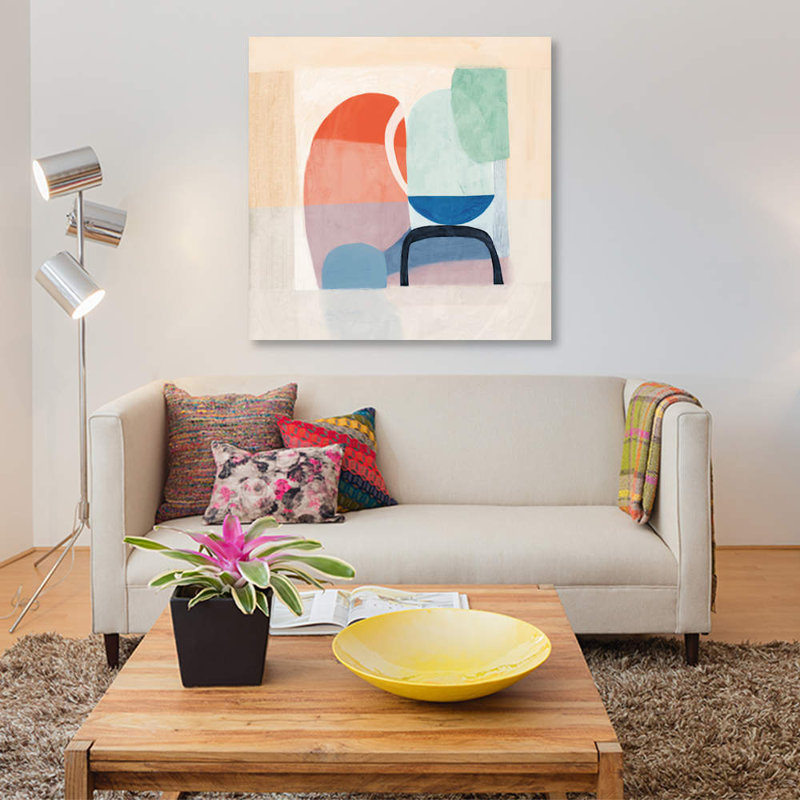 Multiforme II - Impression sur toile, H 37 po x l 37 po x P 0,75 po, Toile tendue, Pas de tapis