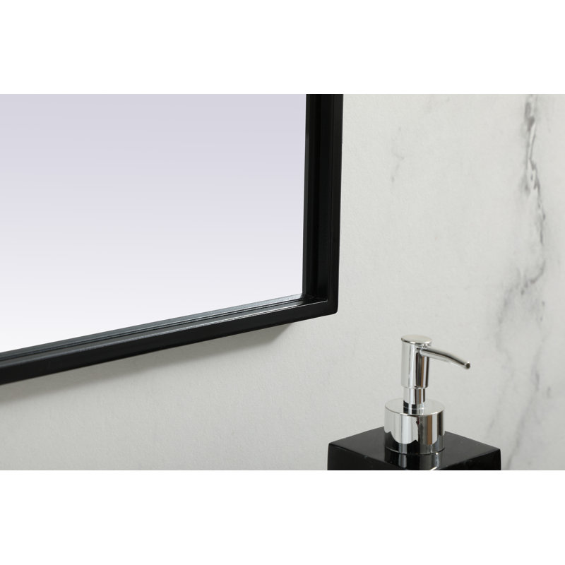Miroir mural Sabine, Noir, noir, noir, noir, 30 po x 42 po
