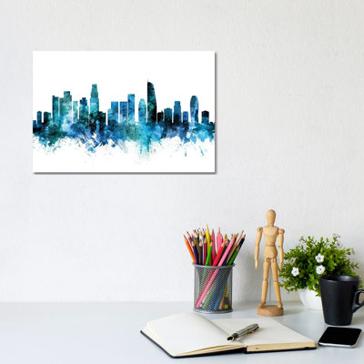 Los Angeles, California Skyline by Michael Tompsett - Wrapped Canvas Gallery-Wrapped Canvas Giclée
