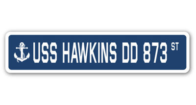 Hawkins Dd 873 Street Sign Heavy Duty Plastic 4" X 18"