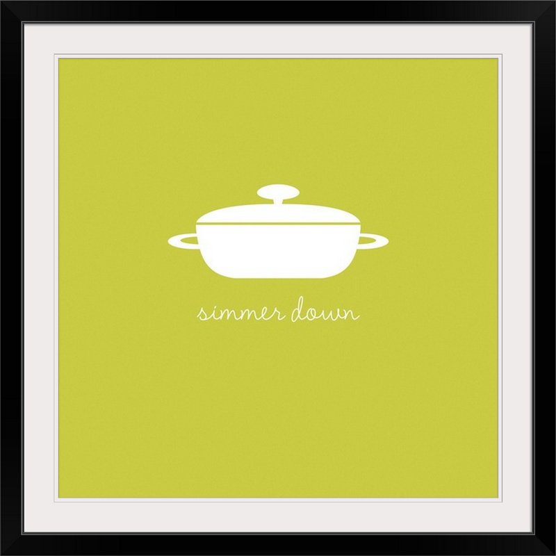 « cuisine art mijotage down rétro » par kate lillyson, impression, Cadre noir, H 32 po x l 32 po x P 1 po