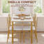 Solid Wood and Steel Top Dining Set