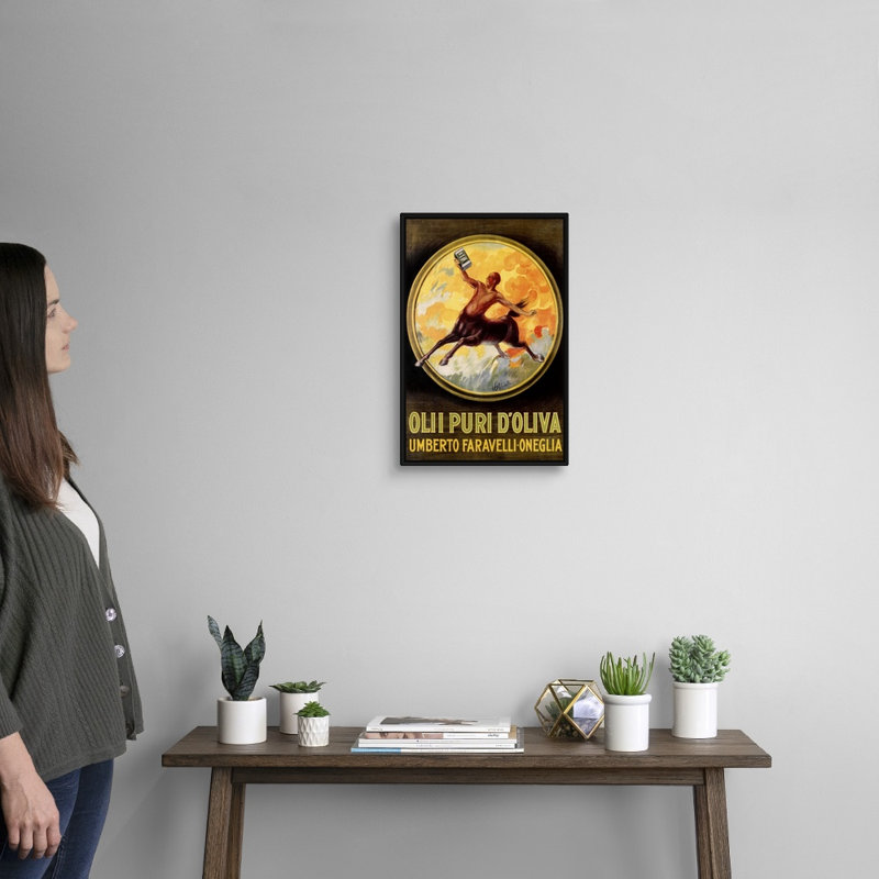 «Olive Olive, Olii Puri dOliva», affiche rétro par Leonetto Cappiello, reproduction encadrée sur toile Leonetto Cappiello