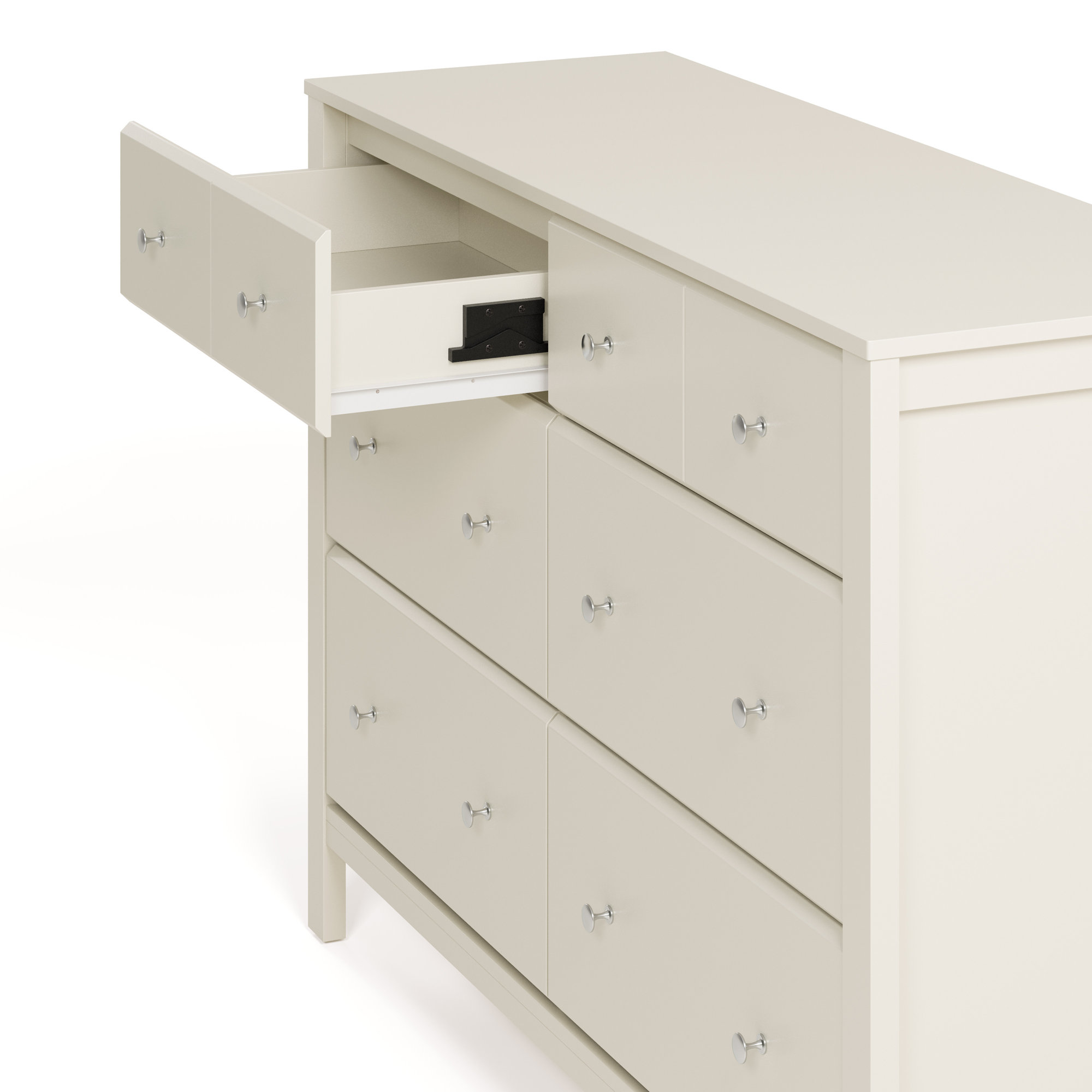Horizon 6 Drawer Double Dresser, Frosted Oat