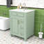 Meuble-lavabo autoportant avec lavabo en céramique, tiroir rabattable, 3 tiroirs et tablette réglable-2071690200