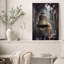 Art mural en toile Cracked Bronze Bell in Rainy Stone-1297672915