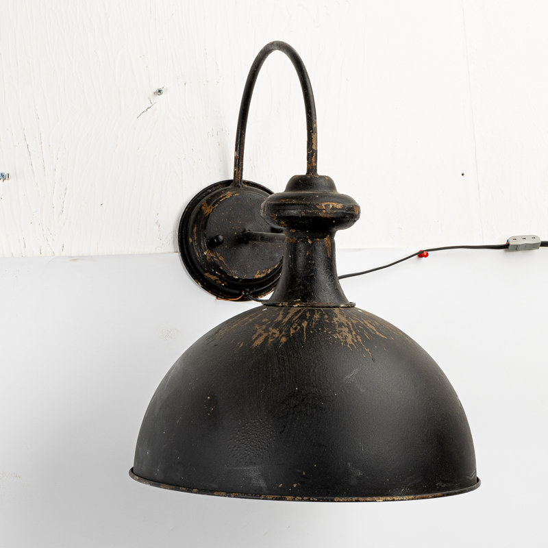 Vintage-Style Wall Sconce for Rustic and Industrial-Inspired Spaces, Black, Matte Black