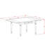 Ensemble de 5 pièces comprenant une table de cuisine rectangulaire avec Dropleaf et 4 chaises rembourrées-1239505678-1239505689