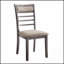Modern Grey Finish 5-Piece Dining Set With Fabric Upholstered Chairs And Spacious Table For Elegant Meals