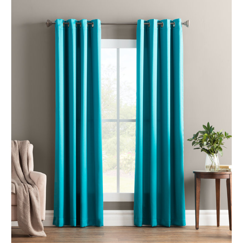 Panneau de rideau à oeillets à économie d'énergie thermique - Basics by Wayfair ™, Marin, 1 Panel, l 54 po x L 54 po