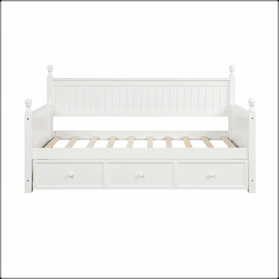 Wood Daybed with Three Drawers, Twin Size Daybed