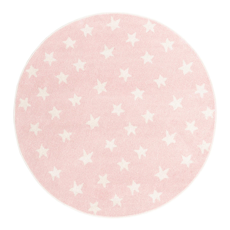 Whimsy Kids Geometric Polypropylene Plastic Rug, Round 5'3"