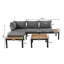 Outdoor Conversation Sets For 4 People L-Shaped Corner Sofa With Wooden Table-1237478193
