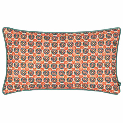 Charmecia Rectangular Geometric Piped Polyester Filled Cushion