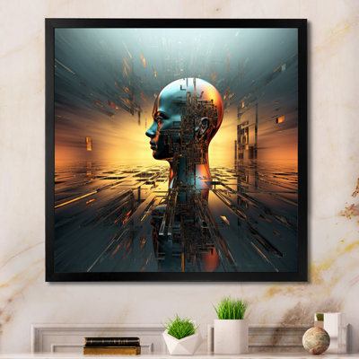 " AI Robot Dreams Of Singularity "