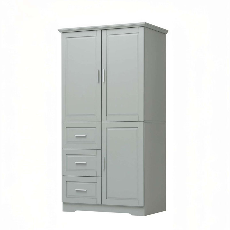 Multi-Functional Tall Storage Cabinet: Versatile Large-Capacity Organizer For Bathroom/Office/Kitchen (Available In Black/White/Gray)