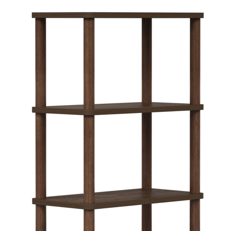 Erykah Mid-Century Modern 4-Tier Etagere Open Selves with Storage Drawers for Bathroom or Living Room