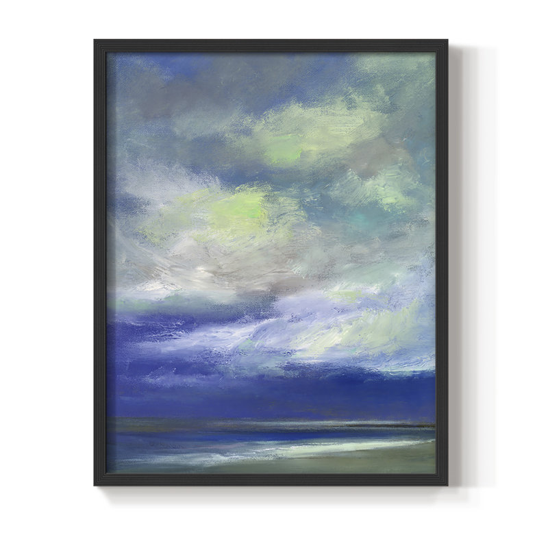 «Island Dusk», reproduction encadrée - bois massif, Noir, H 28 po x l 22 po