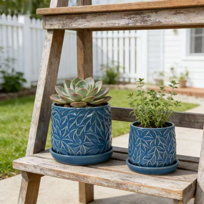 Jardinière en céramique durable de style moderne et polyvalente pour le patio et les espaces intérieurs