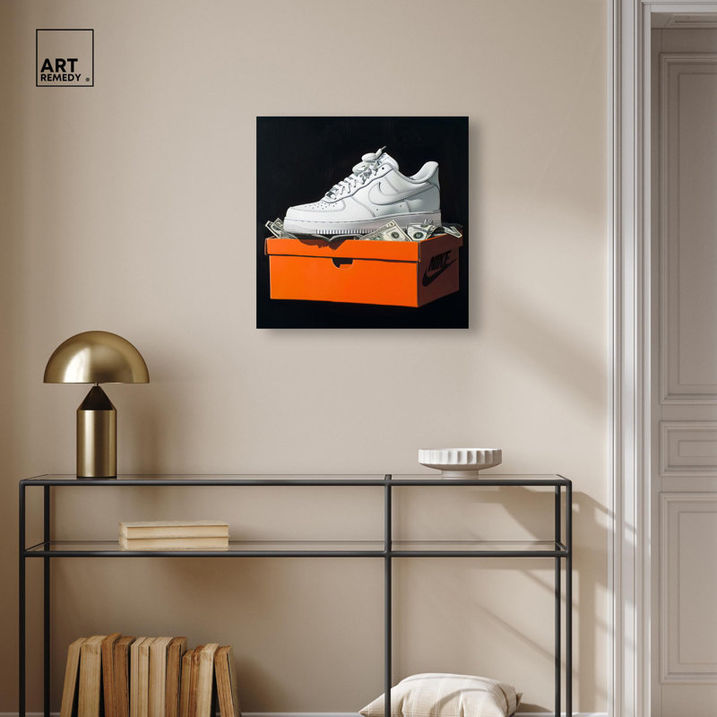 Boîte à chaussures Hustle par Art Remedy, H 20 po x l 20 po, Toile tendue, Toile tendue